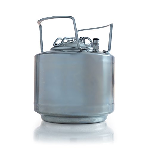 Draft Brewer Stackable Cannonball Stainless Steel 1.75 Gallon Mini Ball Lock Keg