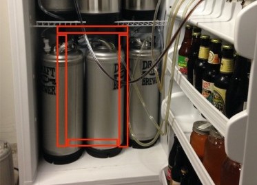 6 tap kegerator freezer (plus wood outline)