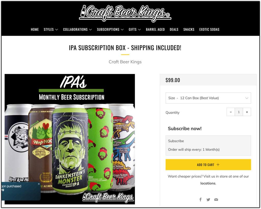 NEW! Craft Beer Kings IPA Club